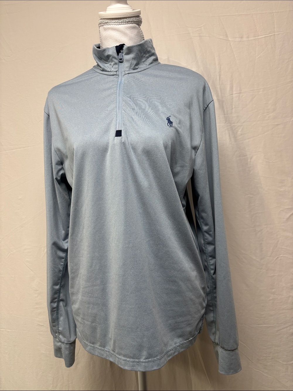 Ralph Lauren Golf Pale Blue Half-Zip Performance Pullover